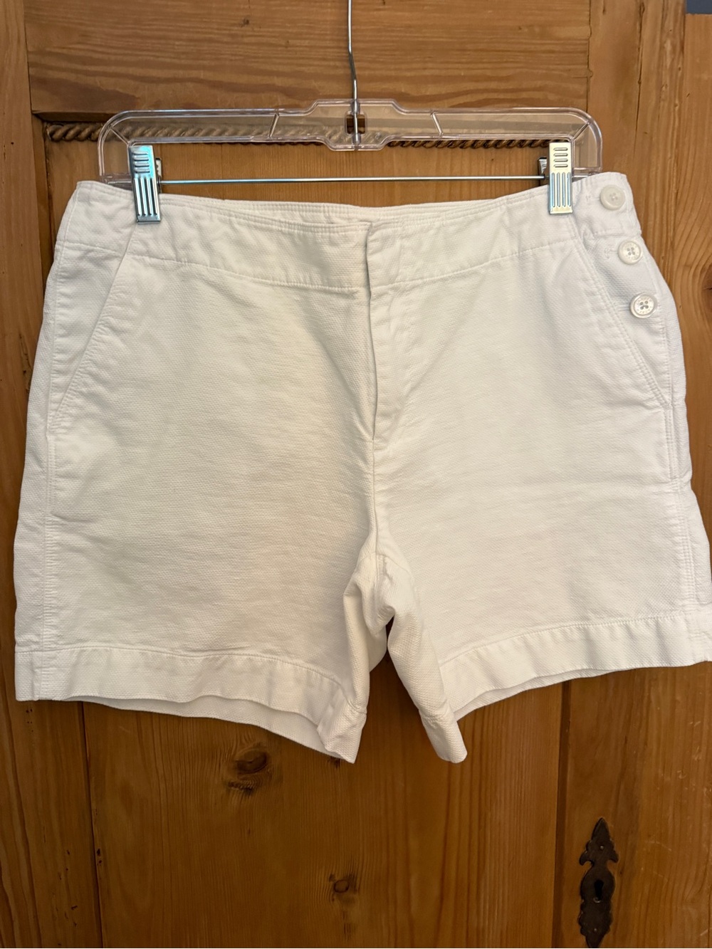 Lauren Ralph Lauren White Women's Button-Accent Shorts